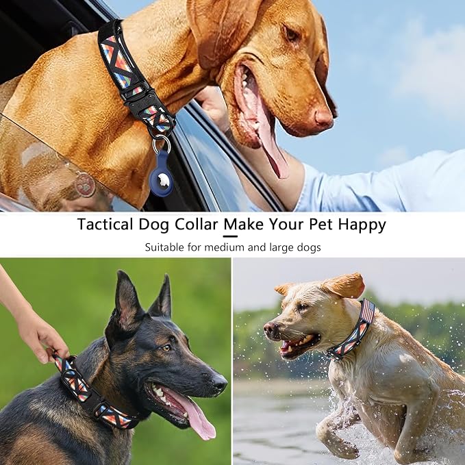 DAGANXI Tactical Dog Collar, Adjustable Military Training Nylon Dog Collar - Image 6