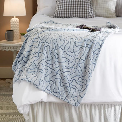 Bone Dry Embossed Bone Print Pet Blanket - Image 5