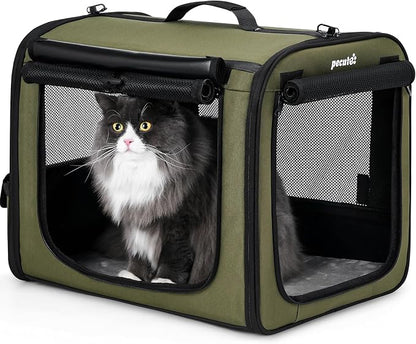 Pecute Dog Car Carrier Light Weight 19.7×16.9×14.8in, Dog Carrier Easy to by pecute
