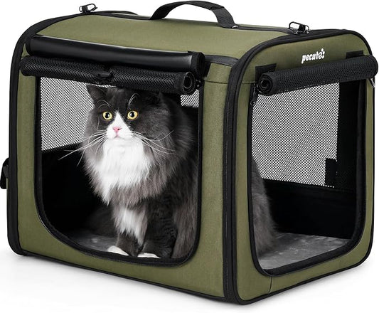 Pecute Dog Car Carrier Light Weight 19.7×16.9×14.8in, Dog Carrier Easy to by pecute