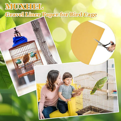 50 Pcs Gravel Liner Paper for Bird Cage, Easy Clean Pet Grinding Sandpaper for - Image 6