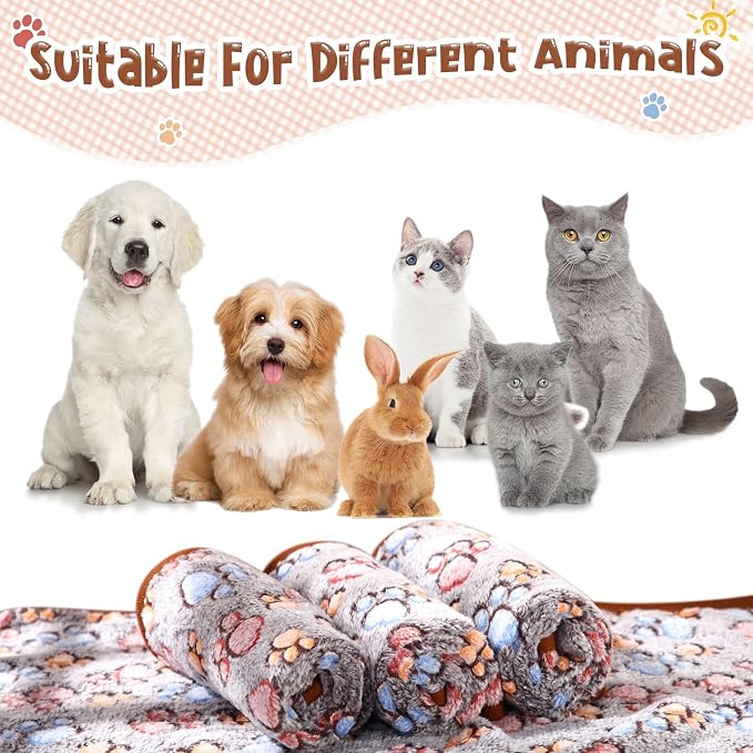 Tatuo 4 Pcs Dog Blanket for Pet Cat Blankets Indoor Puppy Teething Stuff Toys - Image 7