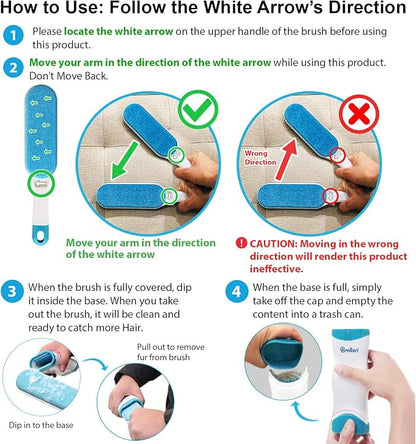 Pet Hair Remover for Clothes: Reusable Dog Cat Fur Lint Removal Brush for - Image 3