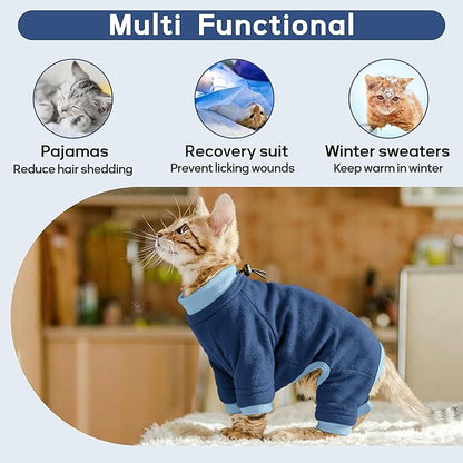 PUMYPOREITY Cat Recovery Suit, Stops Wound Licking After Surgery, Sticky Hair - Image 5