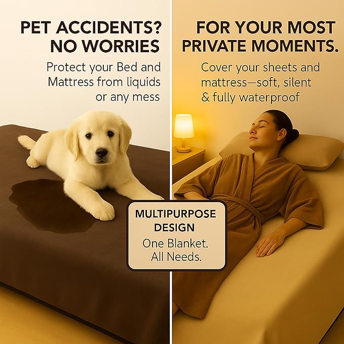 Waterproof Blanket for Bed or Couch – Soft and Leakproof Waterproof Throw - Image 3