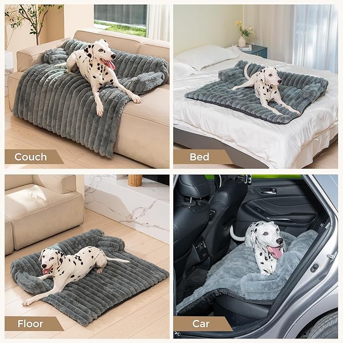 Avont Dog Bed Mat for Couch, Warm Fluffy Calming Sofa Topper Furniture - Image 4