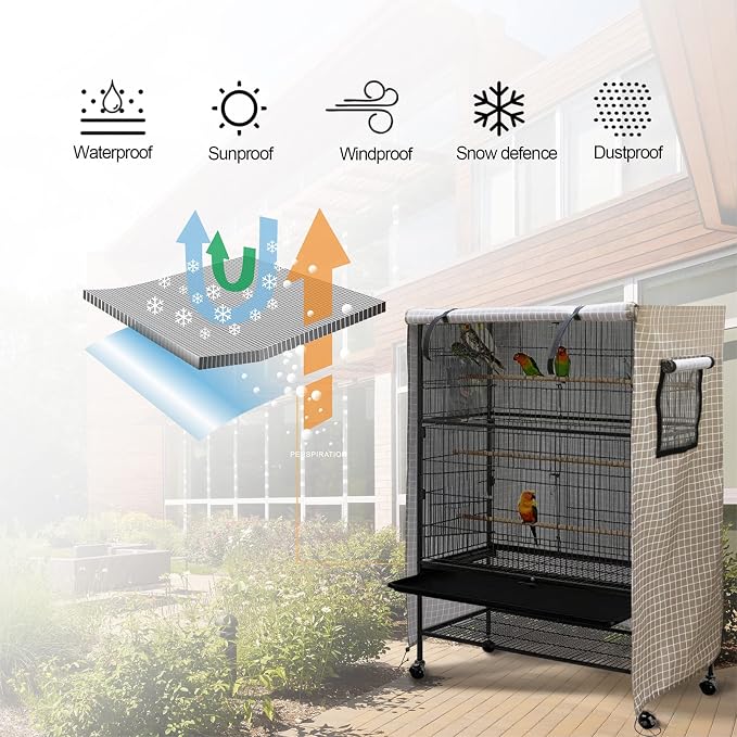 Ymiko Birdcage Cover Universal Windproof Cage Cover - Image 7