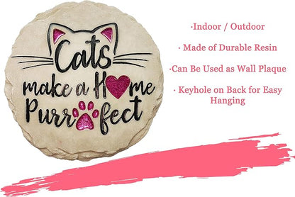 Spoontiques - Garden Décor - Cats Make a Home Purrfect Stepping Stone - - Image 6