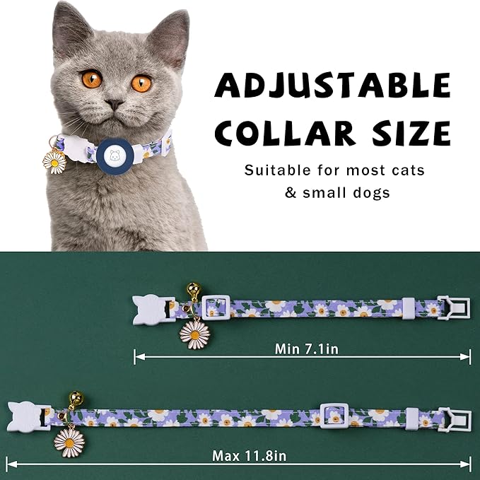 Airtag Cat Collar, JXFUKAL Kitten Collar Breakaway - Image 3