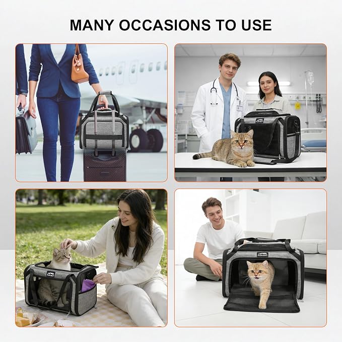 Top and Side Expandable Pet Carriers, in-Cabin Travel Carrier - Image 7