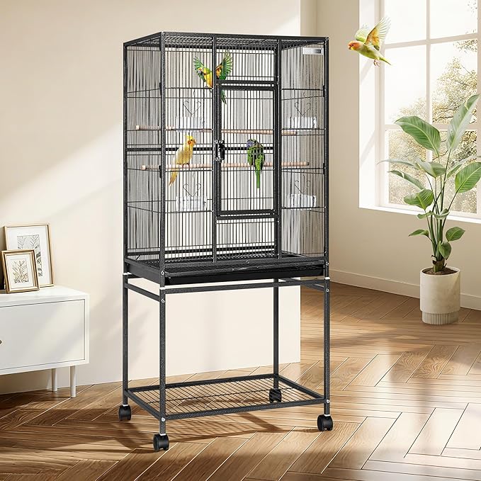 VIVOHOME 54 Inch Wrought Iron Large Bird Flight Cage by VIVOHOME