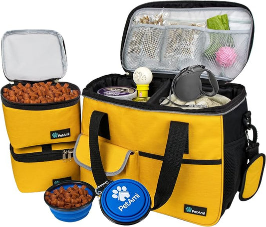 PetAmi Dog Travel Bag, Travel Pet Bag Organizer, Dog Food Travel Bag by PetAmi