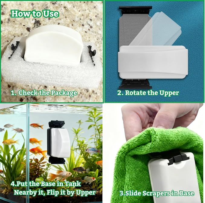 Aquarium Magnetic Tank Cleaner, Tool Brush - Image 5