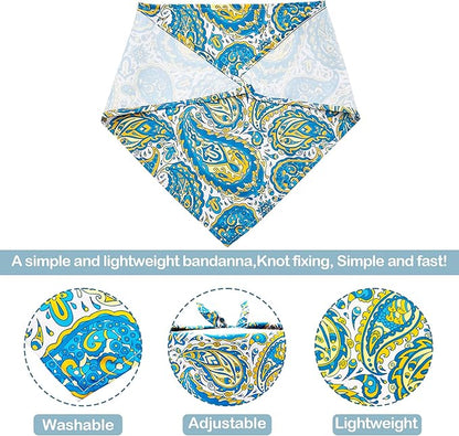 30 Pcs Paisley Bandanas for Dog Polyester Print One Side Bandana Bulk for Small - Image 3