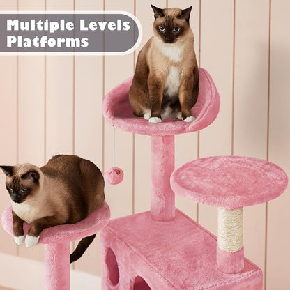 Yaheetech 54in Cat Tree Tower, Dangling Balls Cat Play House - Image 4
