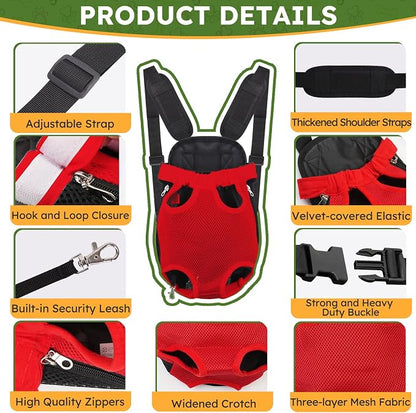 Pet Carrier Backpack, Hands-Free Adjustable Dog Front Carrier Legs Out & - Image 2