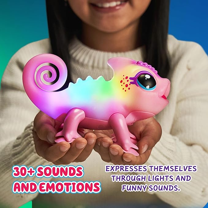Little Live Pets Nova The Li’l Chameleon Toy, Interactive Light Up Toy Pet - Image 4