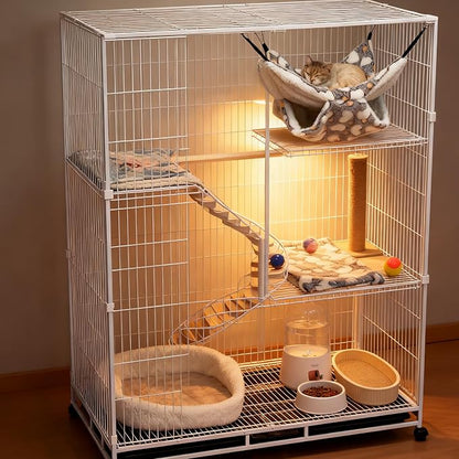 Cat Hammock for Cage, Soft Warm Hanging Bed for Kitten, Guinea Pig, Chinchilla - Image 7