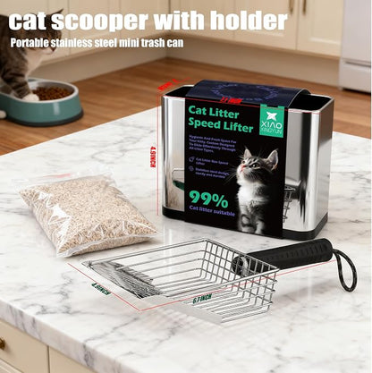 XIAOXINGYUN Stainless Steel Cat Litter Scoop, Metal Cat Litter Scooper - Image 7