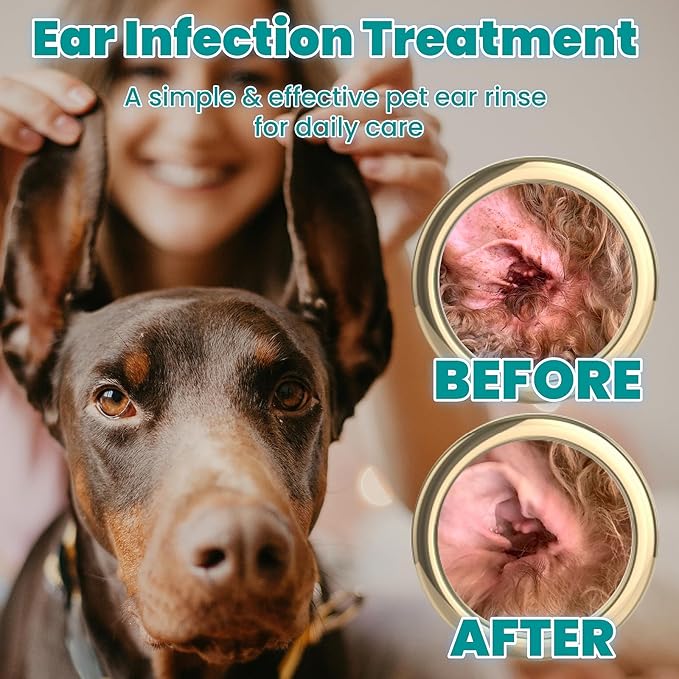 Dog Ear Cleaner, Dog Ear Care Liquid, Dog and Cat Ear Cleaner to Eliminates Ear - Image 4