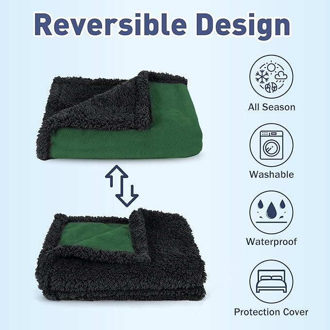 Kritter Planet Waterproof Bed Blanket, Washable Stain Proof Pad Bed Cover - Image 2