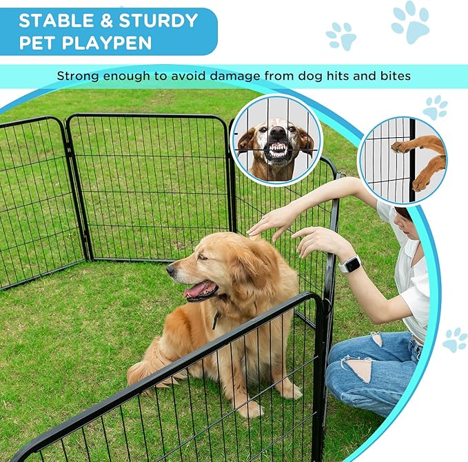 BestPet | Dog Playpen | 32 Inch, 12 Panels | Heavy Duty Metal Pet Exercise Pen - Image 7