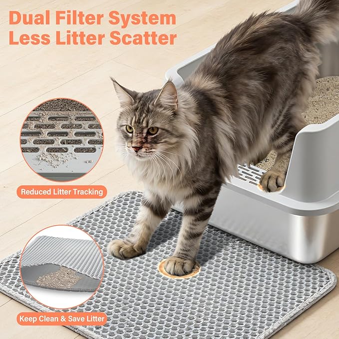 2PACK Stainless Steel Cat Litter Box - Image 4