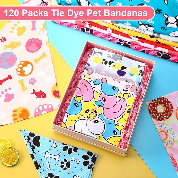 Amylove 120 Pcs St. Patrick's Day Dog Bandanas Bulk Holiday Triangle Dog Pack - Image 5
