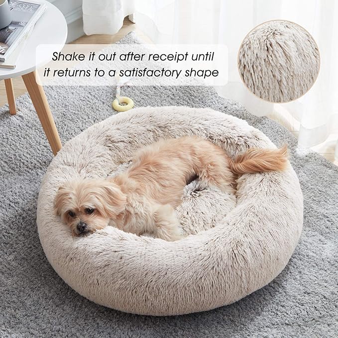 WESTERN HOME WH Calming Dog & Cat Bed, Anti-Anxiety Donut Cuddler Warming Cozy - Image 2