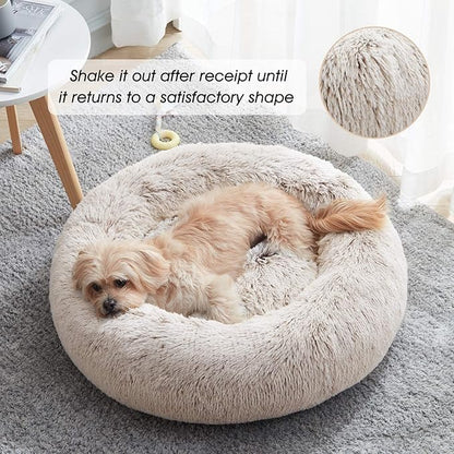 WESTERN HOME WH Calming Dog & Cat Bed, Anti-Anxiety Donut Cuddler Warming Cozy - Image 2