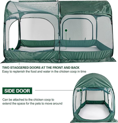 Portable Chicken Run Large Pop-Up Chicken Pen - Image 3