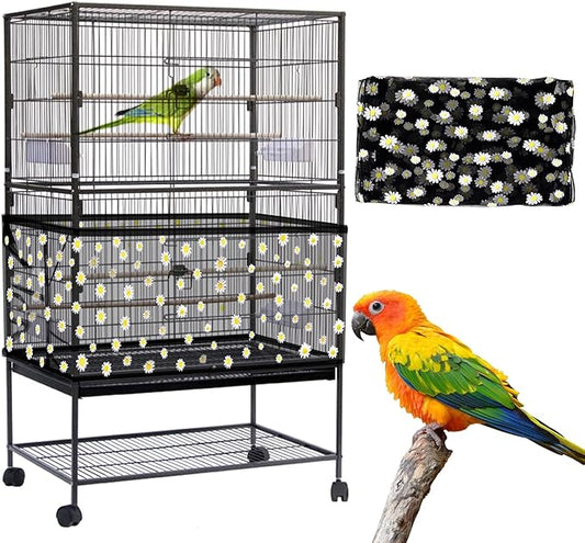 Daoeny Large Bird Cage Cover, Bird Cage Seed Catcher, Adjustable Soft Nylon by Daoeny
