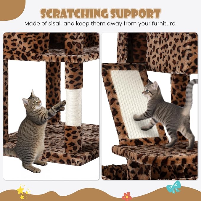SHA CERLIN 81in Multi-Level Tall Cat Tree Tower - Image 7