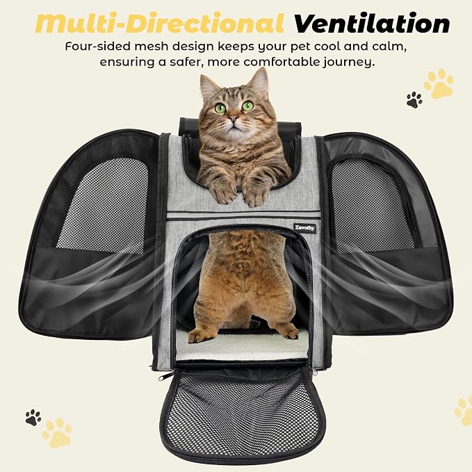 Zavothy Cat Backpack Carrier, Expandable Airline Approved Pet Backpack - Image 5