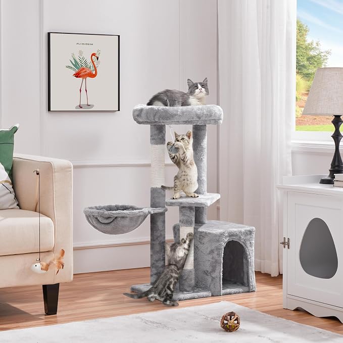Topeakmart Cat Tree Tower for Indoor Cats, 34.5in Cat Activity Center - Image 2