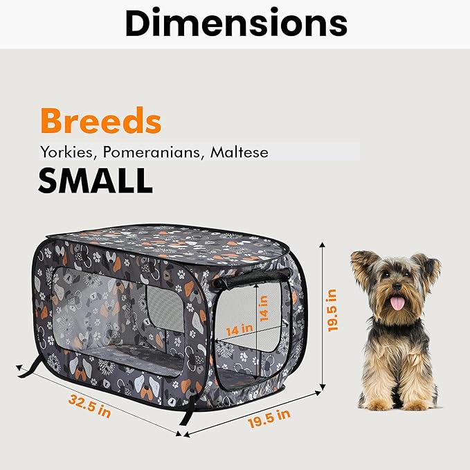 Beatrice Home Fashions Portable, Collapsible, Pop Up Kennel Travel Cat and Dog - Image 2