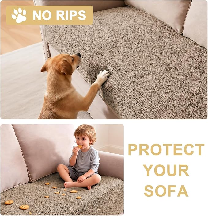 H.VERSAILTEX Non Slip Pet Couch Cover Chenille Dog Bed Protector Thick Soft - Image 8