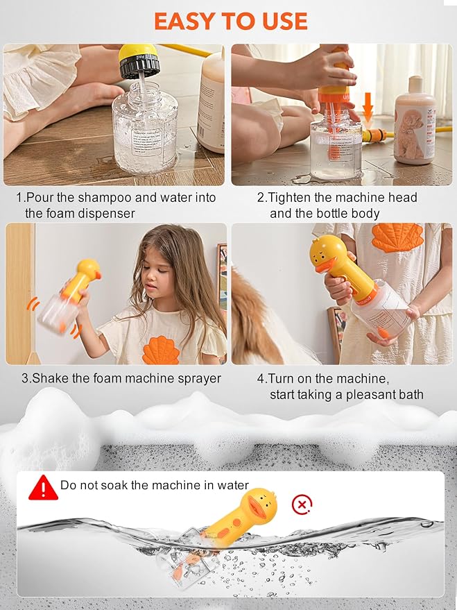 Dog Foaming Soap Dispenser, Automatic Electric Dog Shampoo Foamer Sprayer - Image 5