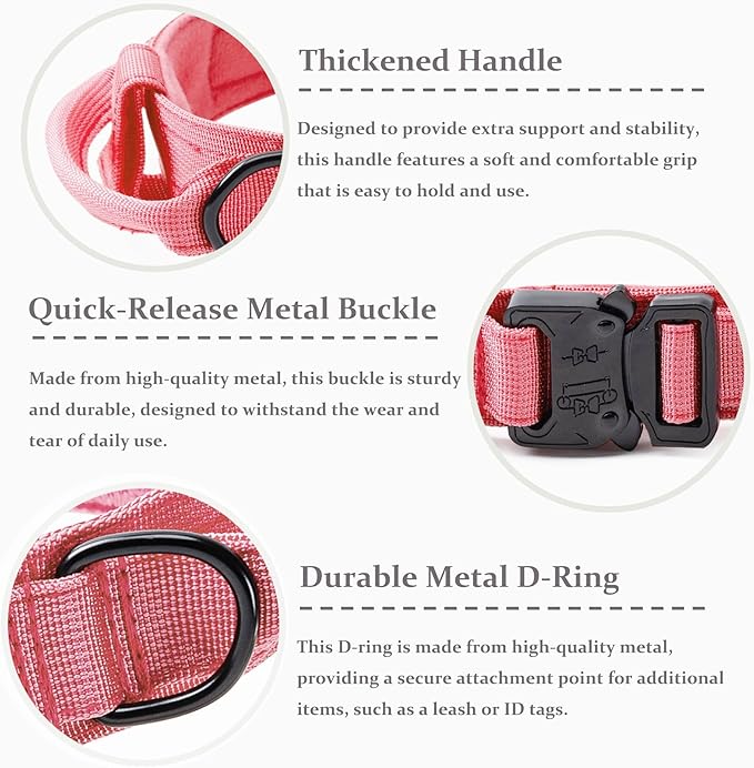 Tactical Dog Collar, Adjustable Military Training Nylon Dog Collar - Image 2