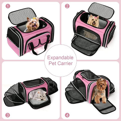 Estarer Soft Sided Pet Carrier Airline Approved, 4 Sides Expandable Collapsible - Image 2