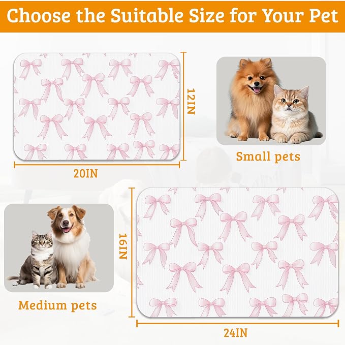 Pet Feeding Mat, Non-Slip Water Bowl Placemat, Pet Supplies 16" x 24" - Image 6