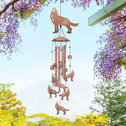 Wolf Wind Chimes for Outside, Wolf Gifts for Women/Men/Sympathy Gift/Memorial - Image 6