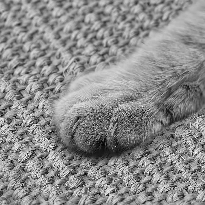 Gray Cat Scratching Mat Sisal, 2 Packs Sisal Fabric Large Cat Scratching Pad - Image 4