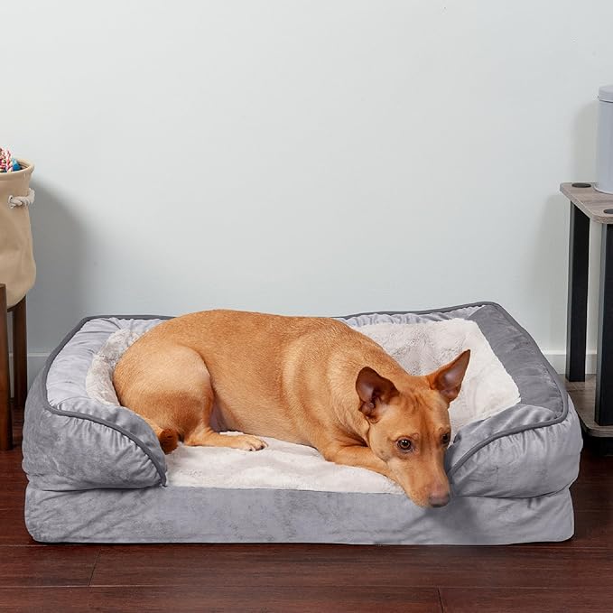 Furhaven Orthopedic Dog Bed for Medium/Small Dogs w/ Removable Bolsters & - Image 2
