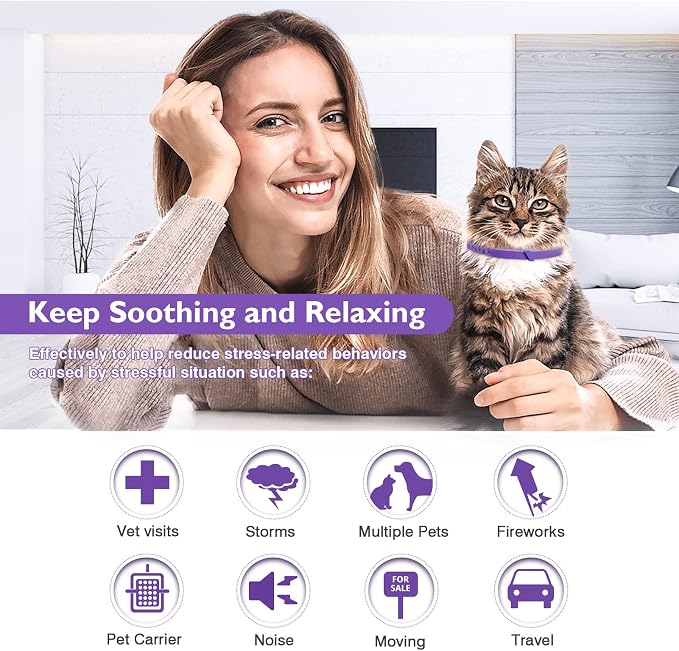 3 Pack Calming Collar Efficient Relieve Reduce Anxiety Stress Pheromones Calm - Image 3