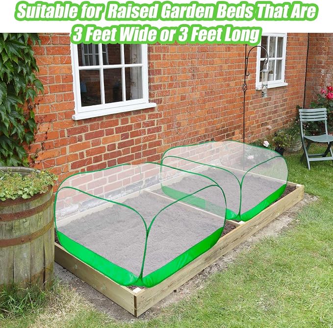 Pop Up Garden Mesh Plant Cover 2Pcs Outdoor Plant Protector Mesh Plant - Image 7