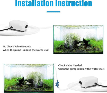 AQUANEAT Aquarium Air Pump for 20-210 Gallon Tank, Fish Air Bubbler, Hydroponic - Image 5