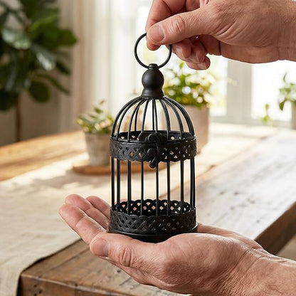 VELA LANTERNS 6" Birdcage Decor Candle Holder Lantern Decorative Table - Image 4