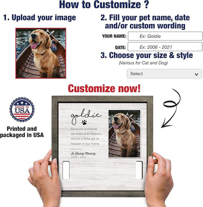 Customized Dog Collar Frame Memorial Pet Loss Sign - Image 2