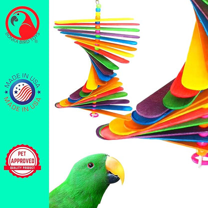 Bonka Bird Toys 867 Big Stick 9.50" x 6", Medium Parrot Chew Cage Toy, and - Image 6